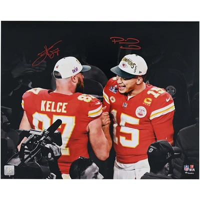 Patrick Mahomes & Travis Kelce Kansas City Chiefs Autographed 16" x 20" Super Bowl LVIII Champions Photograph