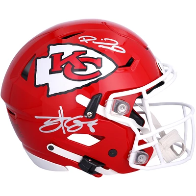 Patrick Mahomes & Travis Kelce Kansas City Chiefs Autographed Super Bowl LVIII Champions Riddell Speed Flex Authentic Helmet 