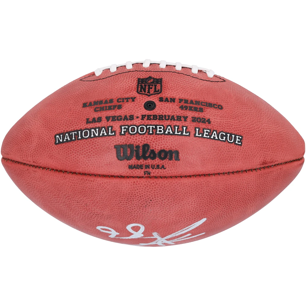 Patrick Mahomes & Travis Kelce Kansas City Chiefs Autographed Super Bowl LVIII Duke Football 