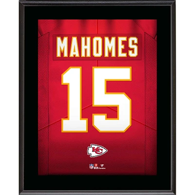 Plaque de joueur sublimée avec numéro de maillot de Patrick Mahomes Kansas City Chiefs 10,5" x 13"