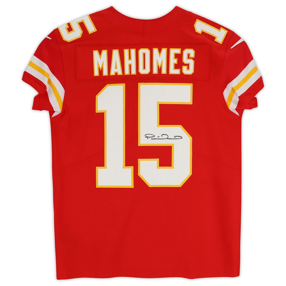 Patrick Mahomes Kansas City Chiefs Autographed Red Nike Elite Jersey