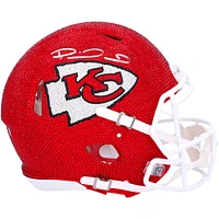 Patrick Mahomes Kansas City Chiefs Autographed Riddell Speed Authentic Helmet - Art by Rock On Sports