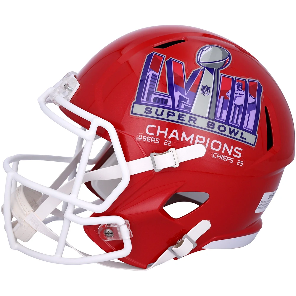 Casque réplique Riddell Speed ​​autographié par Patrick Mahomes des Kansas City Chiefs, champion du Super Bowl LVIII
