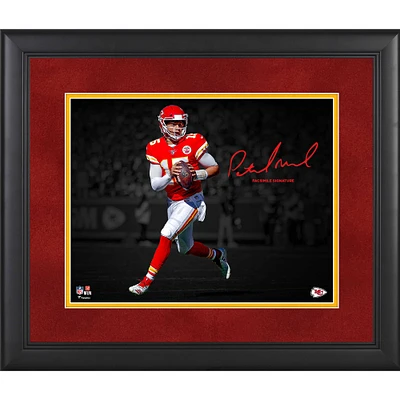 Patrick Mahomes Kansas City Chiefs Framed 11" x 14" Spotlight Photograph - Facsimile Signature