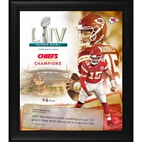 Patrick Mahomes Kansas City Chiefs Encadré 15" x 17" Super Bowl LIV Champions Réplique Confetti Tweet Collage