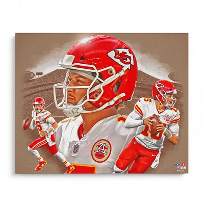 Patrick Mahomes Kansas City Chiefs Unsigned 16'' x 20'' Photo Print - Created by Artist Brian Konnick
