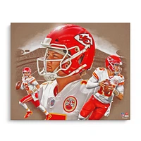 Patrick Mahomes Kansas City Chiefs Unsigned 16'' x 20'' Photo Print - Created by Artist Brian Konnick