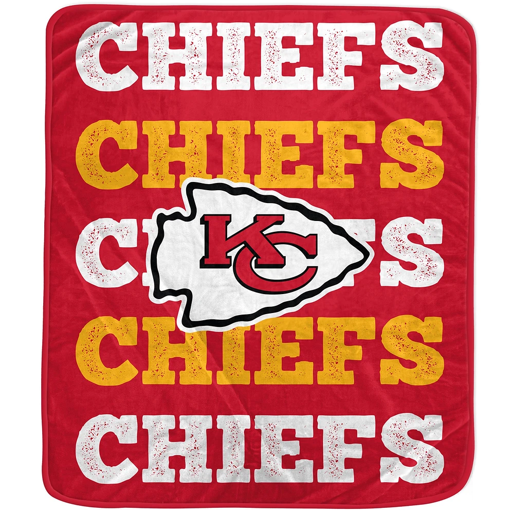 Couverture en peluche avec logo Pegasus Kansas City Chiefs 60'' x 70''