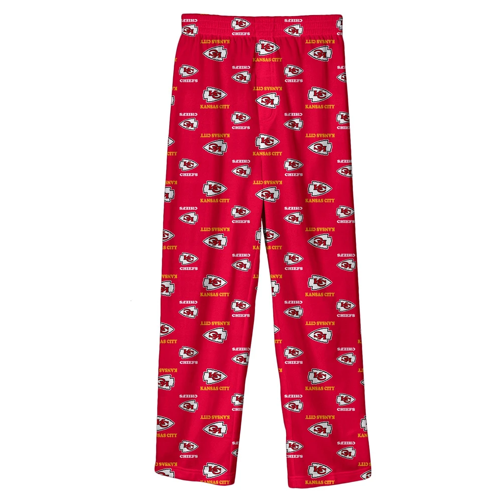 Pantalon de pyjama imprimé couleur l'équipe des Chiefs Kansas City rouge préscolaire