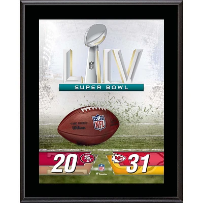 San Francisco 49ers vs Kansas City Chiefs Super Bowl LIV 10.5" x 13" Sublimated Plaque
