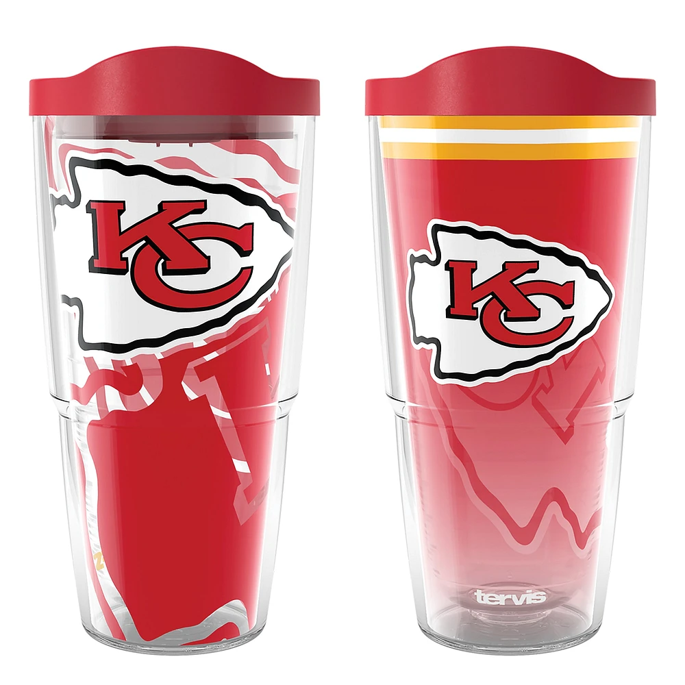 Tervis  Kansas City Chiefs 24oz NFL 2 PACK Genuine & Forever Fan