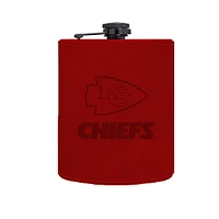 The Memory Company Kansas City Chiefs Three-Pack 8oz. Leather Flask & 2oz. Shot Glass Set