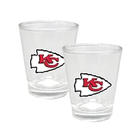 Ensemble de trois flasques en cuir de 227 ml et de verres à liqueur de 60 ml des Kansas City Chiefs de The Memory Company