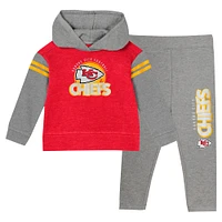 Ensemble deux pièces pour tout-petits avec haut à capuche manches longues et leggings Kansas City Chiefs Club House