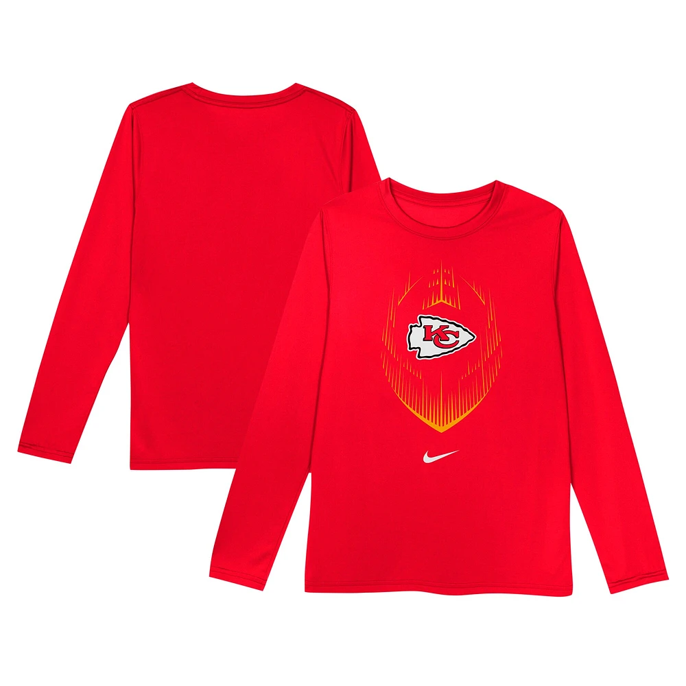 T-shirt à manches longues Nike rouge Kansas City Chiefs Legend Icon pour tout-petit