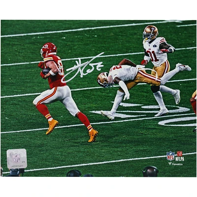 Photographie autographiée de Travis Kelce, champion du Super Bowl LVIII, Kansas City Chiefs, 8" x 10"