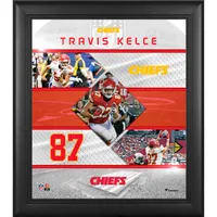 Lids Travis Kelce Kansas City Chiefs Fanatics Authentic Framed 15 x 17  Stitched Stars Collage