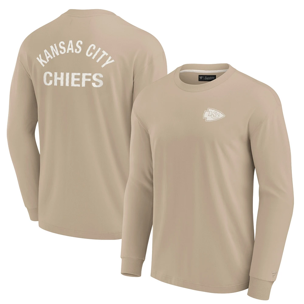 Unisex Fanatics Khaki Kansas City Chiefs Elements Super Soft Long Sleeve T-Shirt