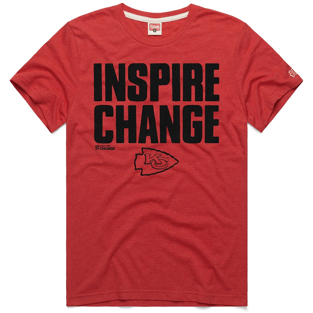 T-shirt unisexe rouge hommage Kansas City Chiefs 2024 Inspire Change Tri-Blend