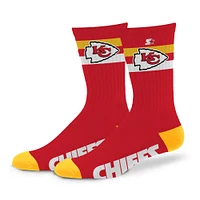 Chaussettes unisexes Starter Kansas City Chiefs Team Color Two-Stripe Crew