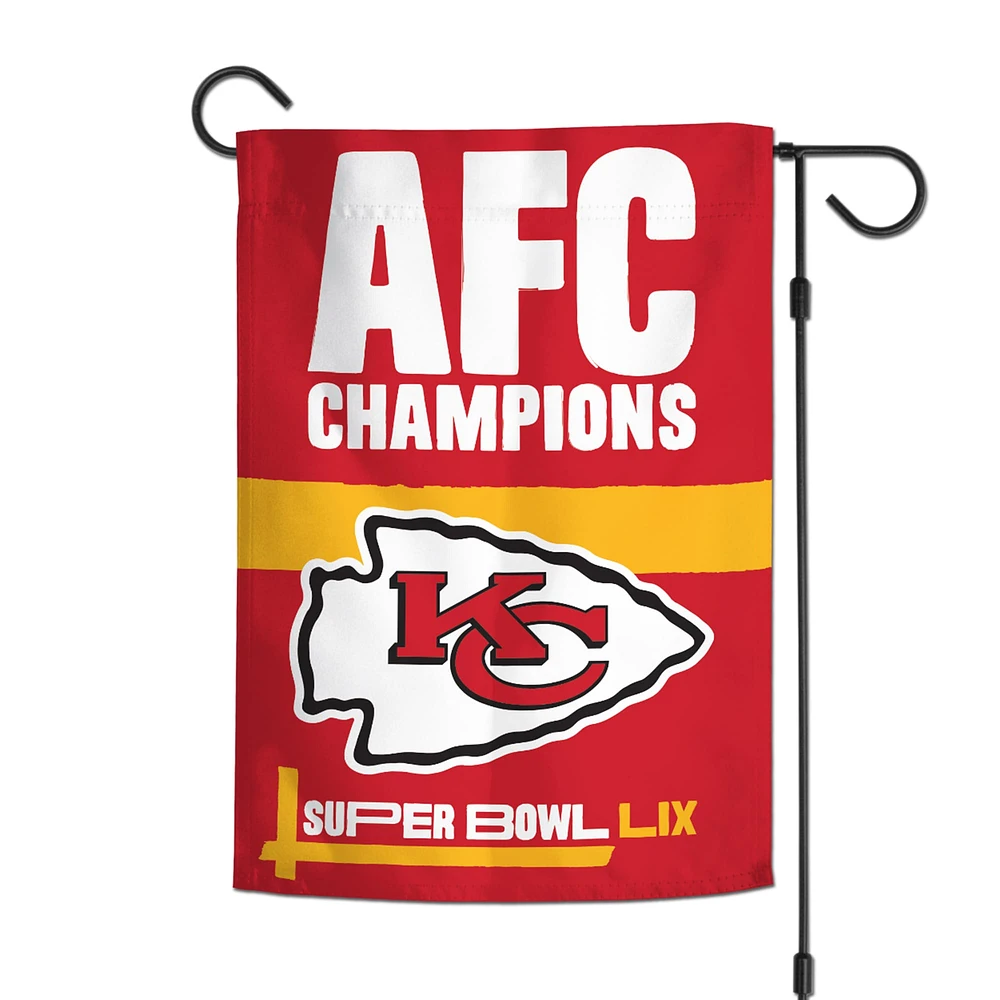 WinCraft Kansas City Chiefs 2024 AFC Champions 12'' x 18'' Double-Sided Garden Flag