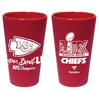 WinCraft Kansas City Chiefs 2024 AFC Champions 16oz. Silicone Pint Glass