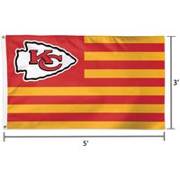 WinCraft Kansas City Chiefs 3' x 5' Americana Stars & Stripes Deluxe Flag