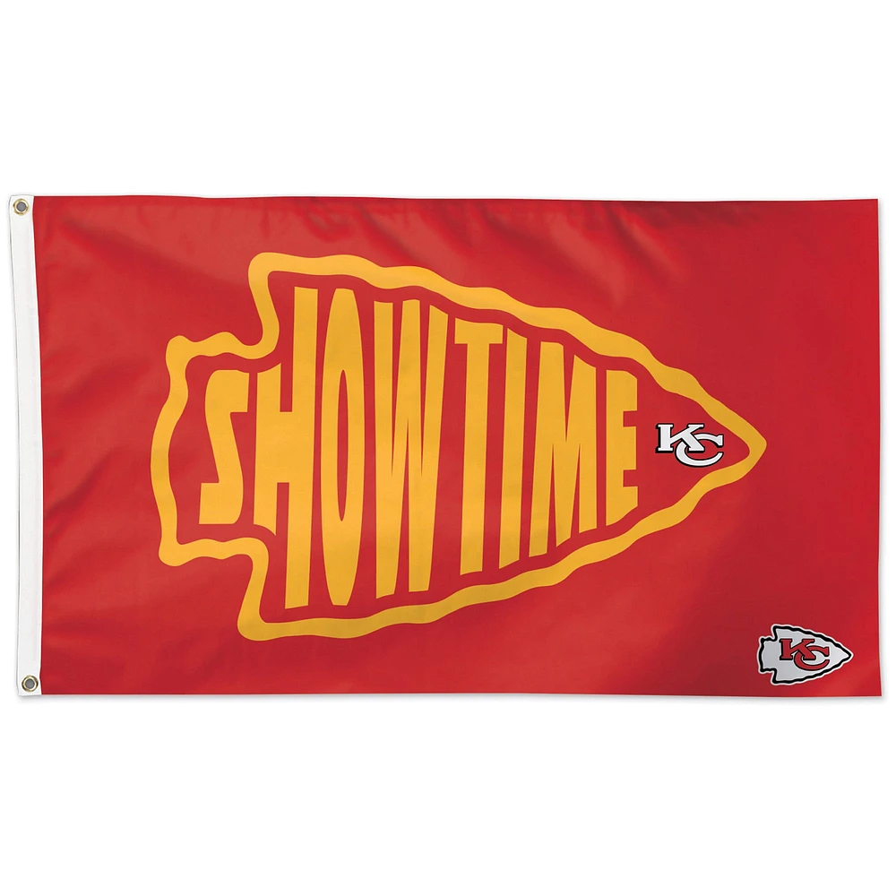 WinCraft Kansas City Chiefs 3' x 5' Showtime Drapeau unilatéral