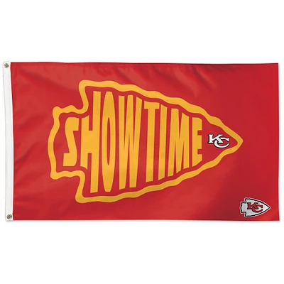 WinCraft Kansas City Chiefs 3' x 5' Showtime Drapeau unilatéral