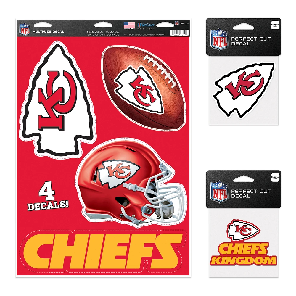 WinCraft Kansas City Chiefs Decal Variety Pack