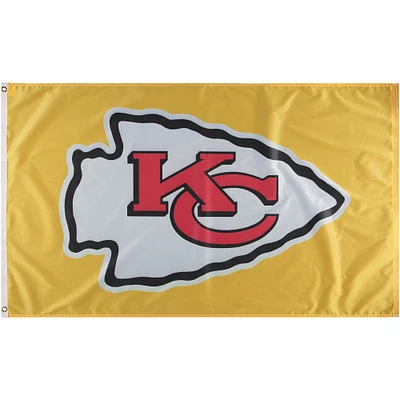 WinCraft Kansas City Chiefs Drapeau de luxe unilatéral 3 pi x 5 pi