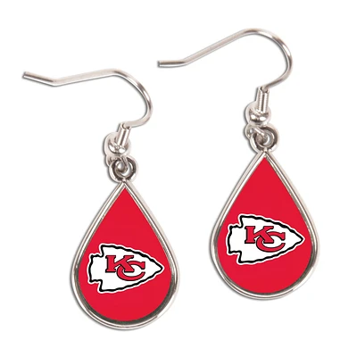 WinCraft Kansas City Chiefs Boucles d'oreilles pendantes en forme de larme