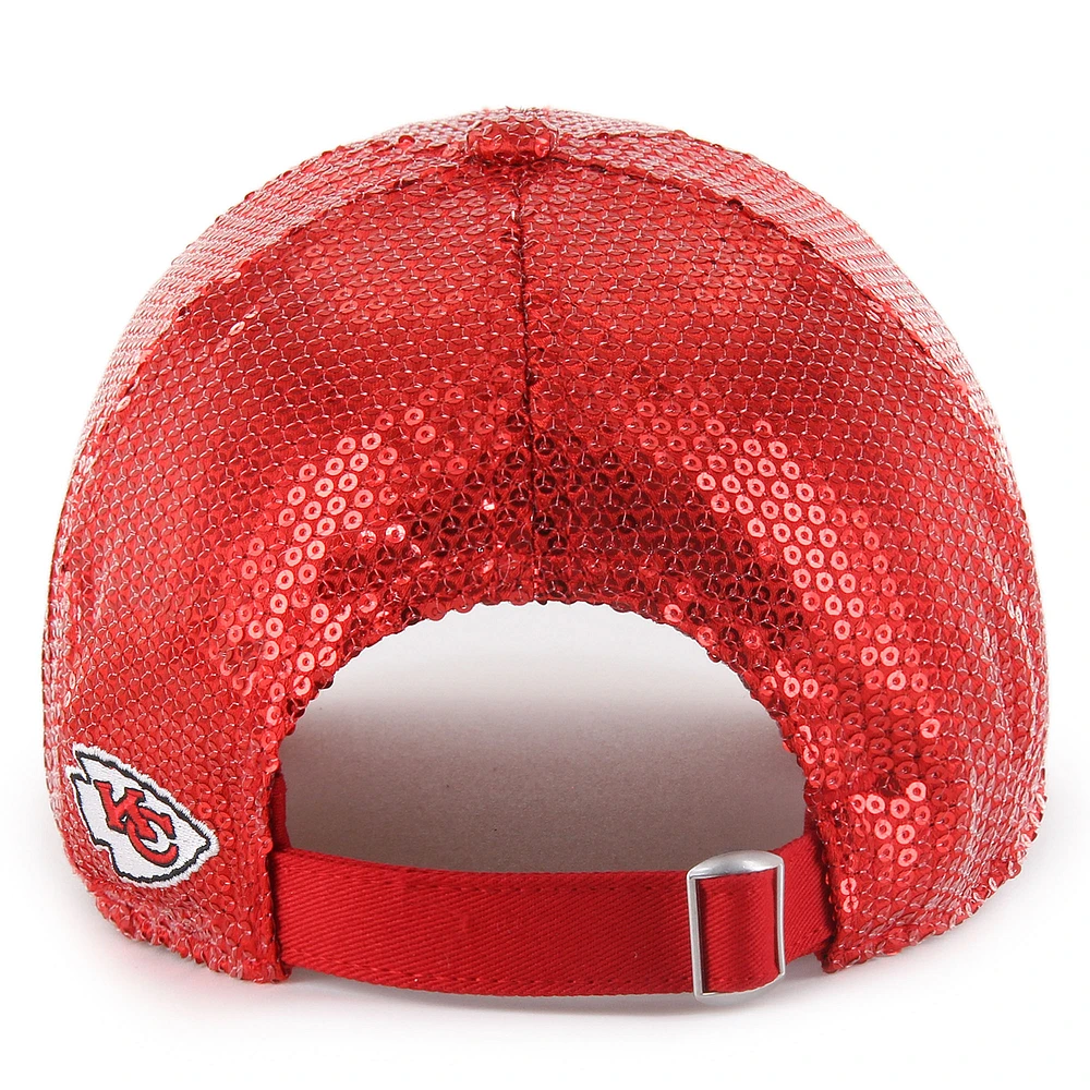 Women's '47  Red Kansas City Chiefs Dazzle Clean Up Adjustable Hat