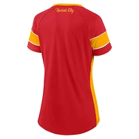 Haut à lacets Athena rouge des Kansas City Chiefs Fanatics pour femmes