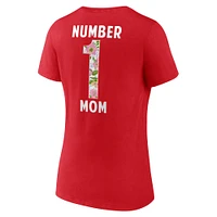 Women's Fanatics  Red Kansas City Chiefs Plus Mother's Day Floral V-Neck T-Shirt