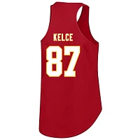 Women's Fanatics Travis Kelce Red Kansas City Chiefs Plus Name & Number Tank Top