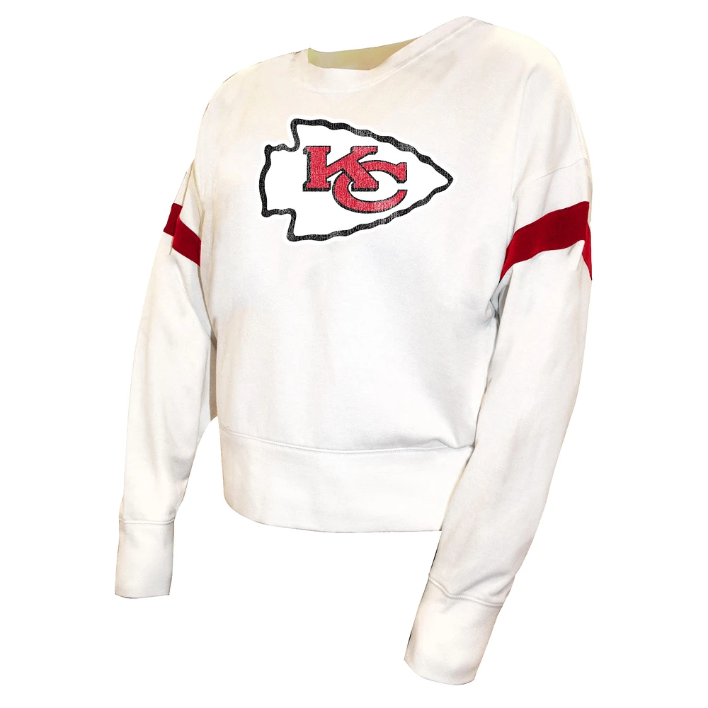 Sweat-shirt en polaire grande taille blanc Fanatics pour femmes des Chiefs de Kansas City