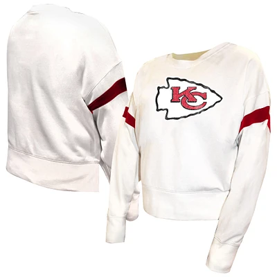 Sweat-shirt en polaire grande taille blanc Fanatics pour femmes des Chiefs de Kansas City