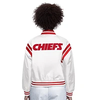 Women's Starter  Cream Kansas City Chiefs Full Count Full-Snap Satin Jacket