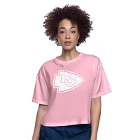Women's Starter  Pink Kansas City Chiefs Play the Ball Cropped T-Shirt