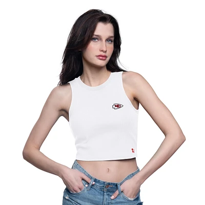Débardeur court blanc pour femme Starter Kansas City Chiefs Show Up