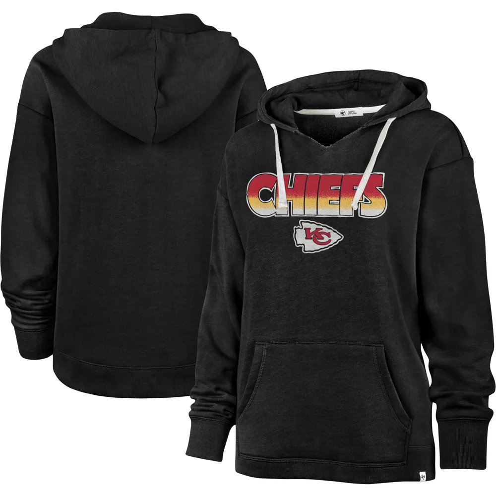 Women's Antigua Heather Gray Kansas City Chiefs Victory Pullover Hoodie Size: Small