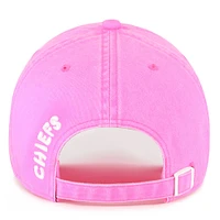 Women's '47 Pink Kansas City Chiefs Bright Side Clean Up Adjustable Hat