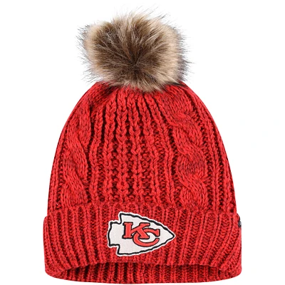 Bonnet en tricot à revers Meeko '47 rouge Kansas City Chiefs pour femme avec pompon