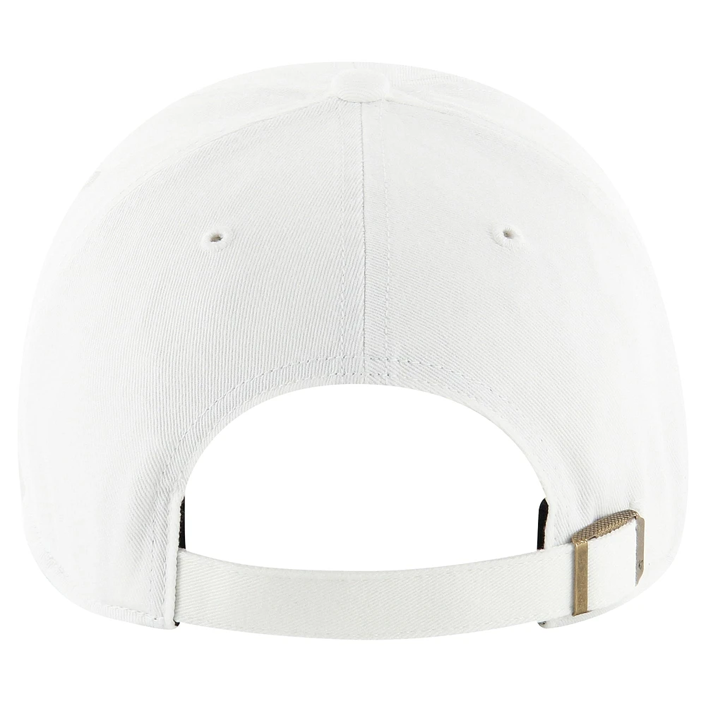 Casquette réglable '47 blanche Kansas City Chiefs Ballpark Cheer Clean Up pour femmes