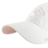 Casquette réglable '47 blanche Kansas City Chiefs Ballpark Cheer Clean Up pour femmes