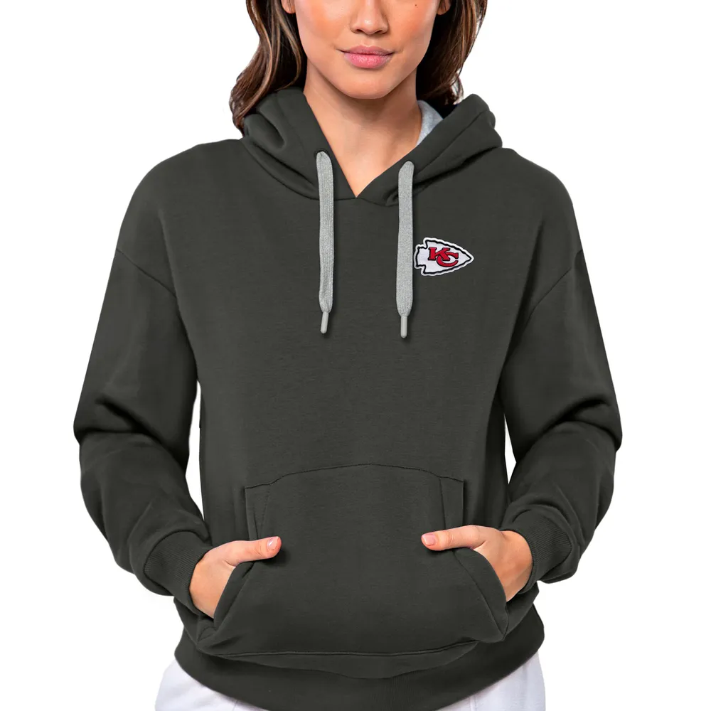 Women's Antigua White Kansas City Chiefs Victory Chenille Pullover Sweatshirt Size: Medium