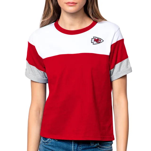 Women's Kansas City Chiefs White Billie Cropped T-Shirt