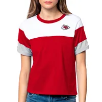 Women's Chicago Bears Antigua White/Navy Flip T-Shirt