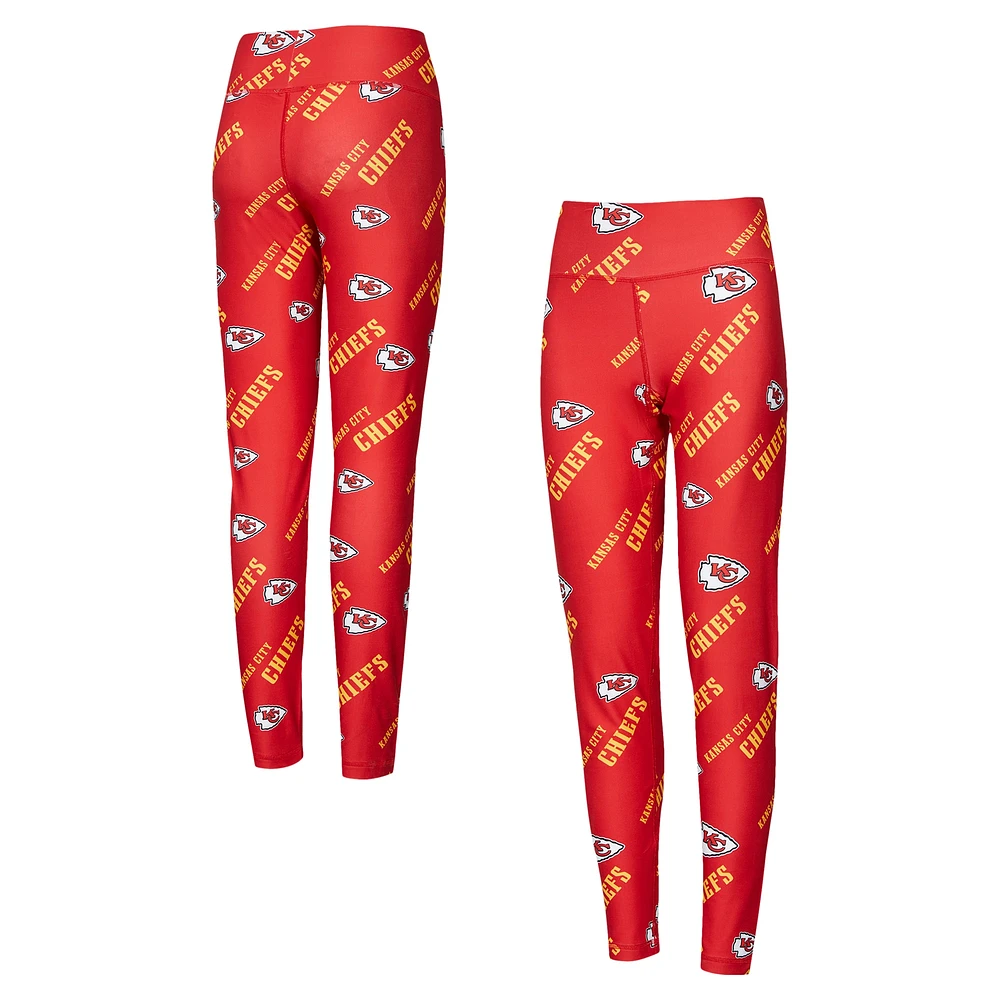 Women's Concepts Sport Red Kansas City Chiefs Breakthrough Allover Print Knit Sleep Leggings